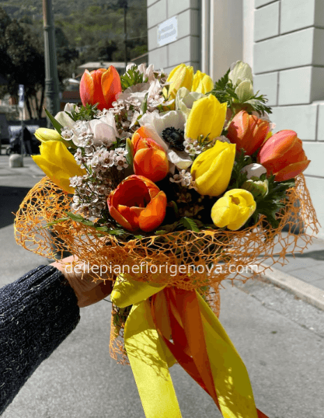 Bouquet misto colori caldi