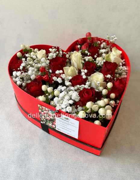 Flower Box bianca e rossa S