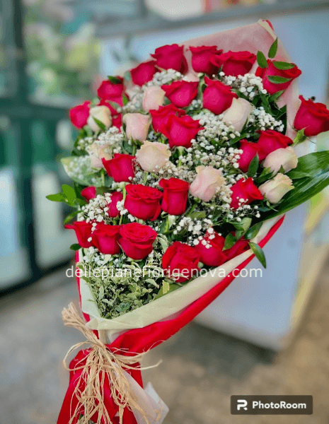 Mazzo stelo lungo Rosso Rosa S