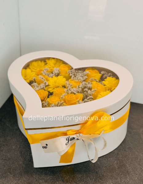 FlowerBox Cuore Gialla S