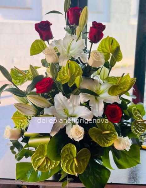 Addobbo Funebre Con Fiori Freschi assortiti 