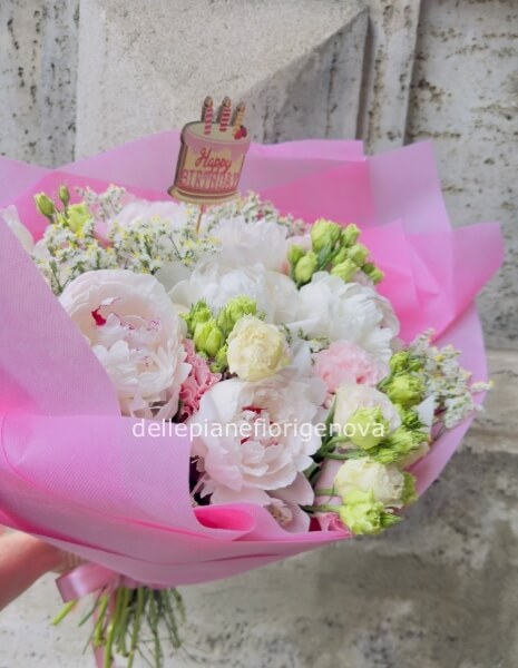 Bouquet Peonie e Lisianthum