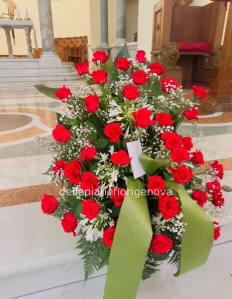 Addobbo Funebre con Fiori Freschi Assortiti