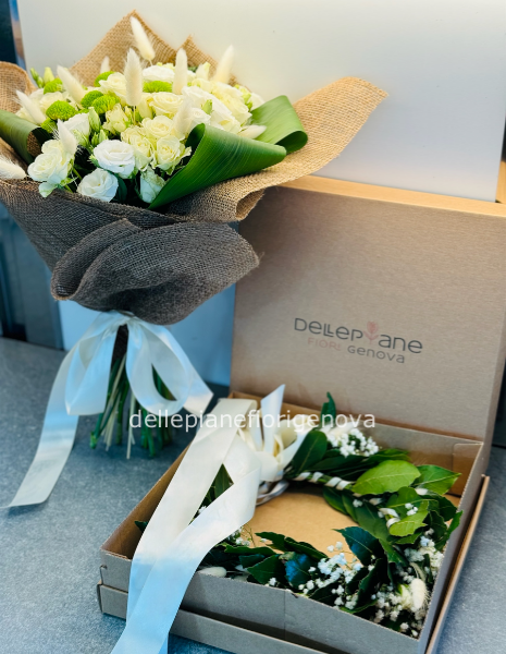 Coroncina con Scatola e Bouquet da Laurea