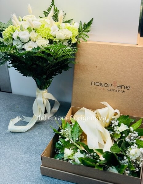 Coroncina con Scatola e Bouquet da Laurea