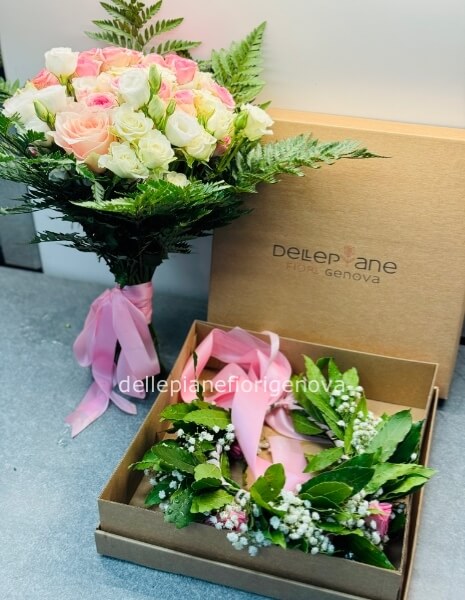 Coroncina con Scatola e Bouquet da Laurea